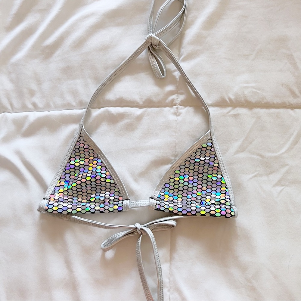 B Glittz Technicolor Triangle Top